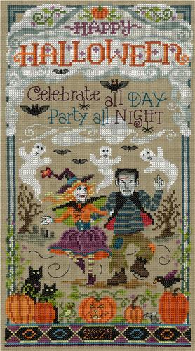 click here to view larger image of Halloween Party - Sandra Cozzolino (counted cross stitch kit)