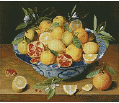 Mini Still Life w/Lemons Oranges and Pomegranate 