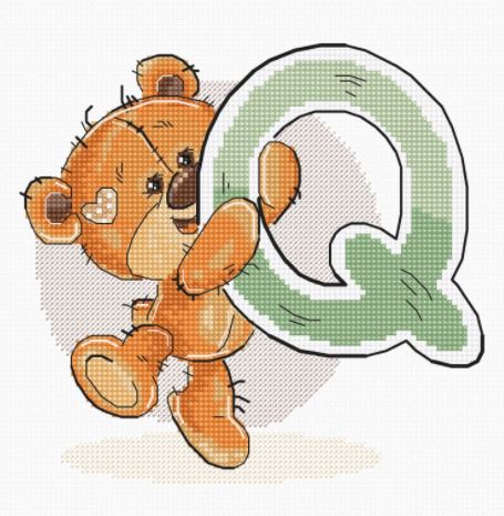 click here to view larger image of Letter Q (counted cross stitch kit)