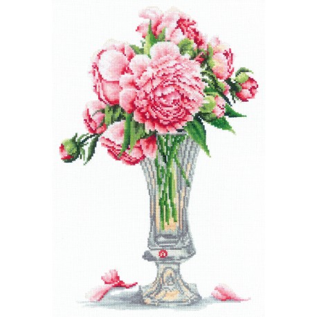click here to view larger image of Peonies  (counted cross stitch kit)