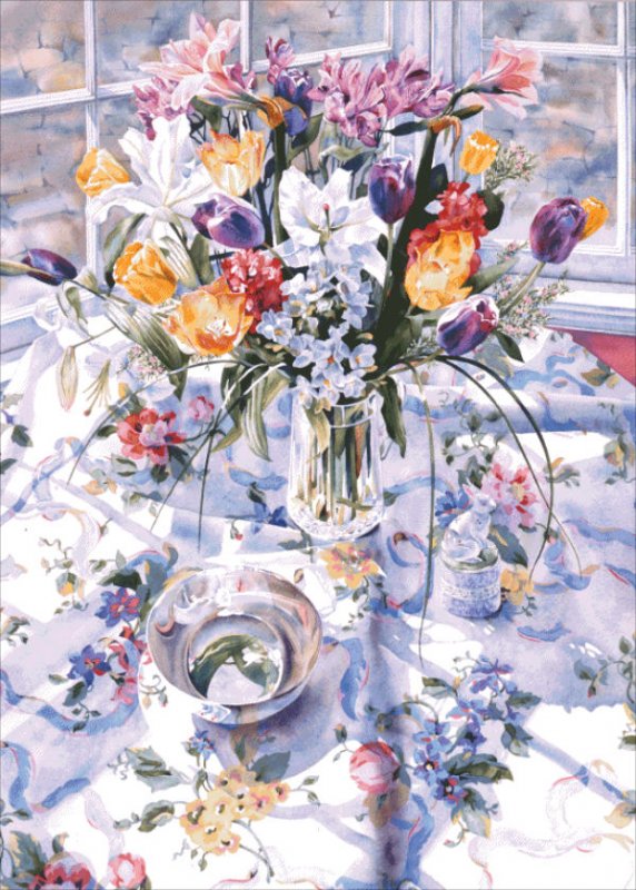 April Bouquet w/Bowl - William C Wright