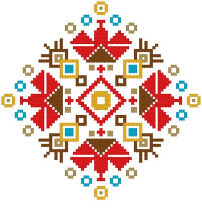 click here to view larger image of Colorful Ornament (chart)