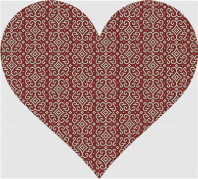 Maroon Mosaic Heart