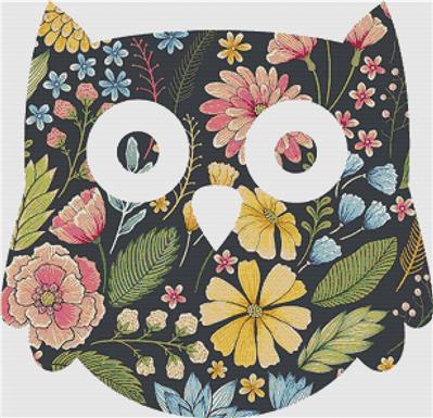Colourful Floral Summer Owl