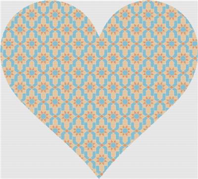 click here to view larger image of Moroccan Tile Heart (chart)