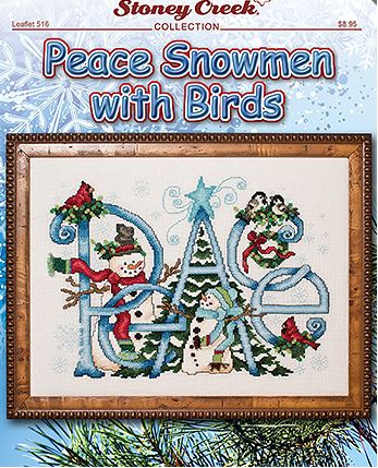 Peace Snowmen with Birds