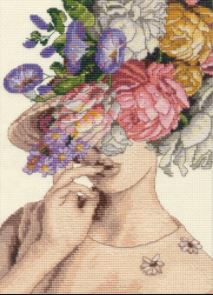 click here to view larger image of Garden Lady (counted cross stitch kit)