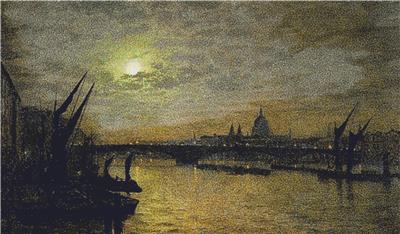 Thames by Moonlight with Southwark Bridge, The