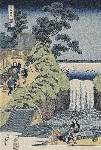 Waterfall at Aoigaoka in Edo