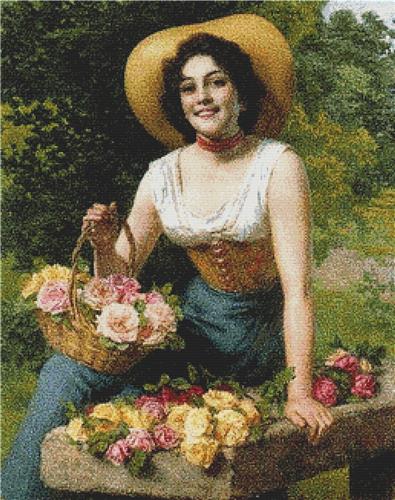 Beauty Holding a Basket of Roses, A