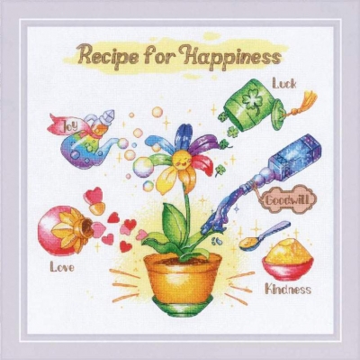 click here to view larger image of Recipe - Happiness (counted cross stitch kit)