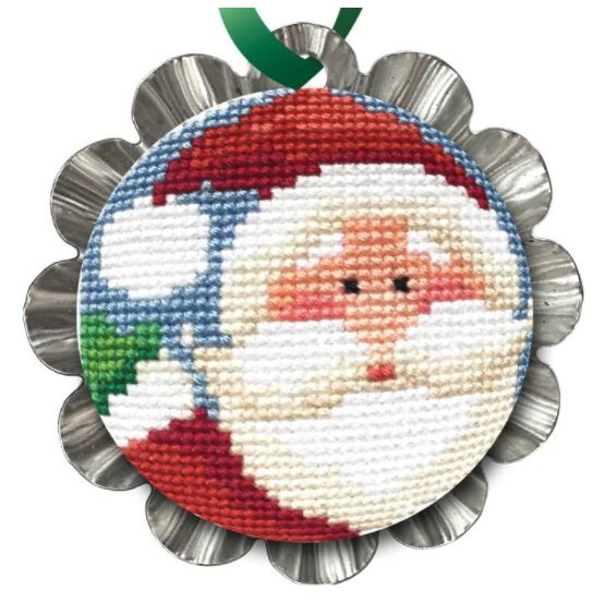 click here to view larger image of Jolly Santa Tin Kit (counted cross stitch kit)