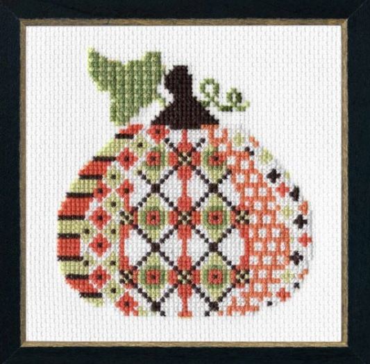 click here to view larger image of Patterned Pumpkin 1 (counted cross stitch kit)