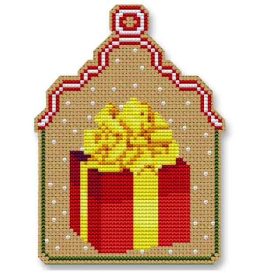 click here to view larger image of Christmas Gift Ornament (counted cross stitch kit)