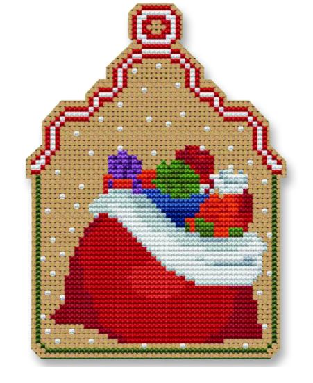 click here to view larger image of Christmas Sack Ornament (counted cross stitch kit)