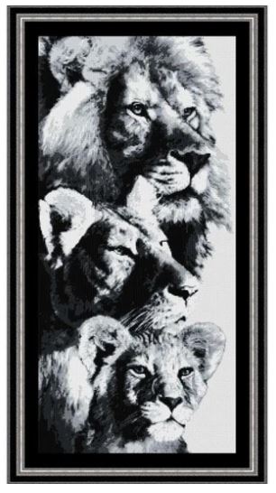 click here to view larger image of Lion Kingdom Kit (counted cross stitch kit)