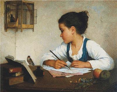 click here to view larger image of Girl Writing, A (chart)