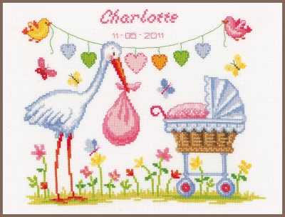 click here to view larger image of Stork (counted cross stitch kit)