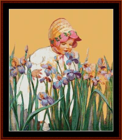 Among the Irises - Jesse Willcox Smith