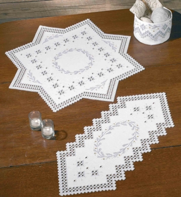 click here to view larger image of Garland Hardanger - Table Runner (lower right) (Hardanger and Cut Work)