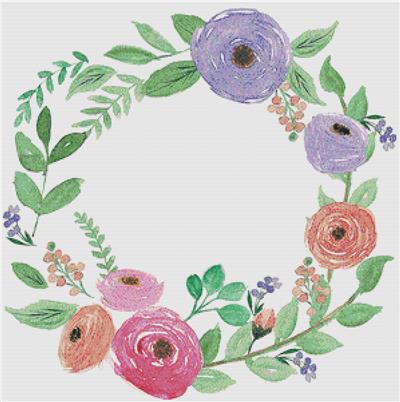 click here to view larger image of Fresh Floral Wreath (chart)