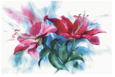Watercolor Lilies