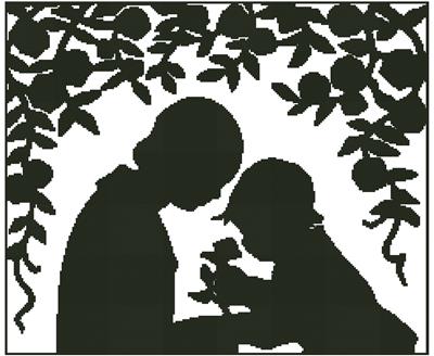 Mother and Child Silhouette