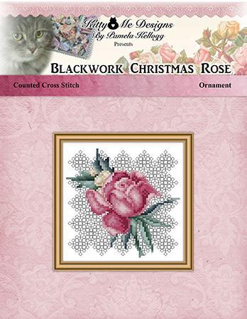click here to view larger image of Blackwork Christmas Rose Ornament (chart)