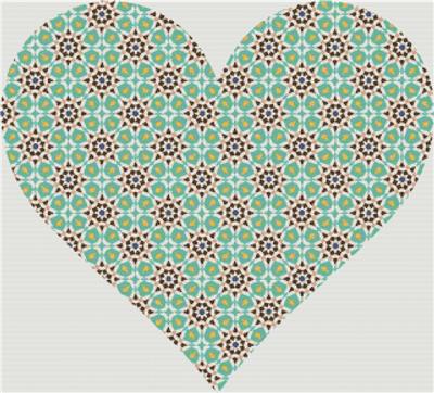 Green Mosaic Heart