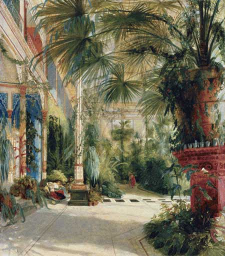 Interior of the Palm House, The - Carl Blechen