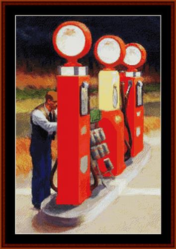 Gas / Detail - Edward Hopper