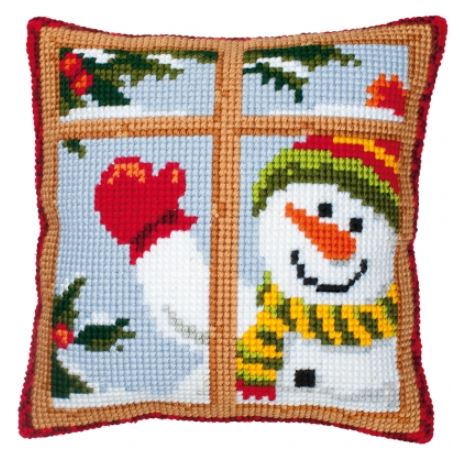 Happy Snowman Cushion