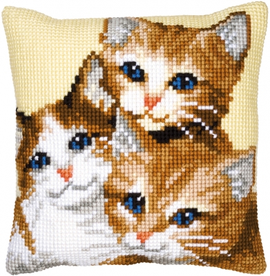 click here to view larger image of Kittens Cushion (needlepoint)