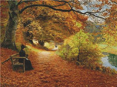 click here to view larger image of Wooded Path in Autumn (chart)