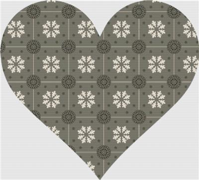 Grey Mosaic Heart