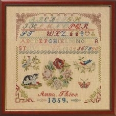 Sampler Anna Thies 1859