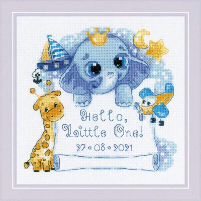click here to view larger image of Hello Little One! Boy (counted cross stitch kit)