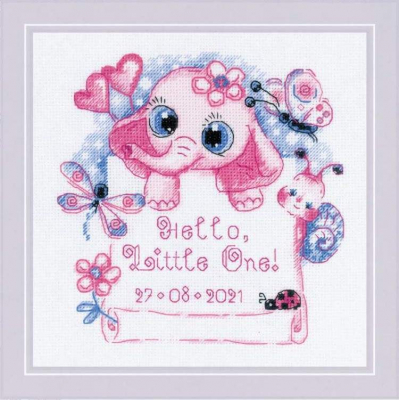 click here to view larger image of Hello Little One! Girl (counted cross stitch kit)