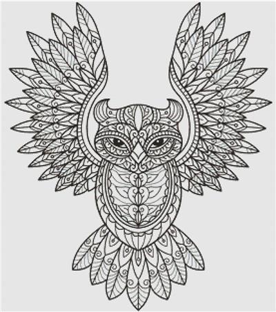 click here to view larger image of Owl Zentangle I (chart)