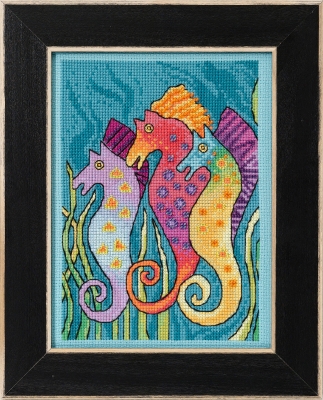 click here to view larger image of Sea Horses (counted cross stitch kit)