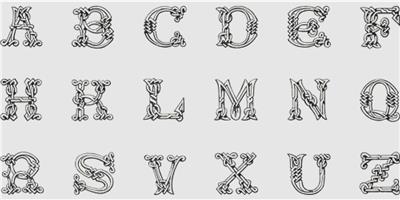 click here to view larger image of Decorative English Alphabet (chart)