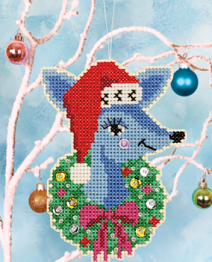 click here to view larger image of Deer Santa Ornament (Kit) (counted cross stitch kit)