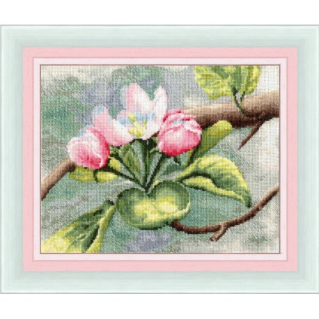 click here to view larger image of Apple Tree Blossoms (counted cross stitch kit)