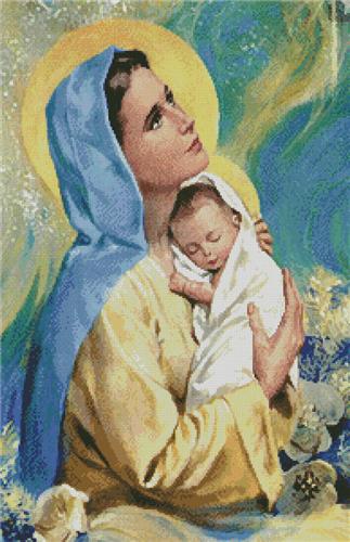 Mary and Baby Jesus (Large)