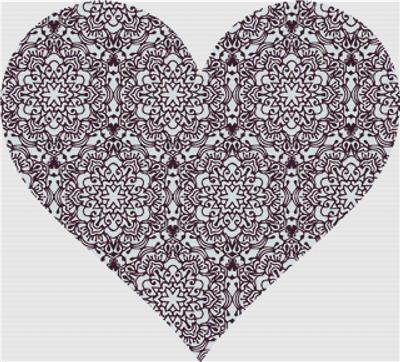click here to view larger image of Decorative Floral Heart (chart)
