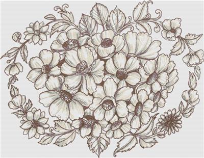 Sketch of Flowers and Leaves