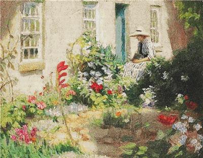 Woman Reading in a Garden, A
