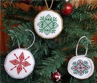 click here to view larger image of Sparkling Christmas Ornaments (chart)