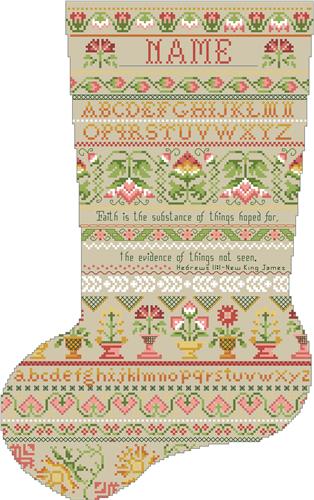 Cranberry Colonial Heritage Stocking