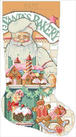 click here to view larger image of Baker Santa Stocking (chart)